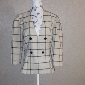 Plaid Double-Breasted Women's Jacket